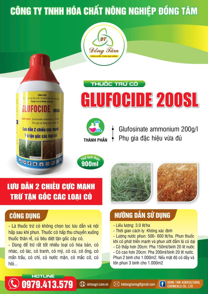 Thuốc diệt cỏ Đồng Tâm - an toàn cho cây trồng